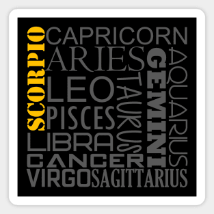 Scorpio Zodiac Montage Magnet